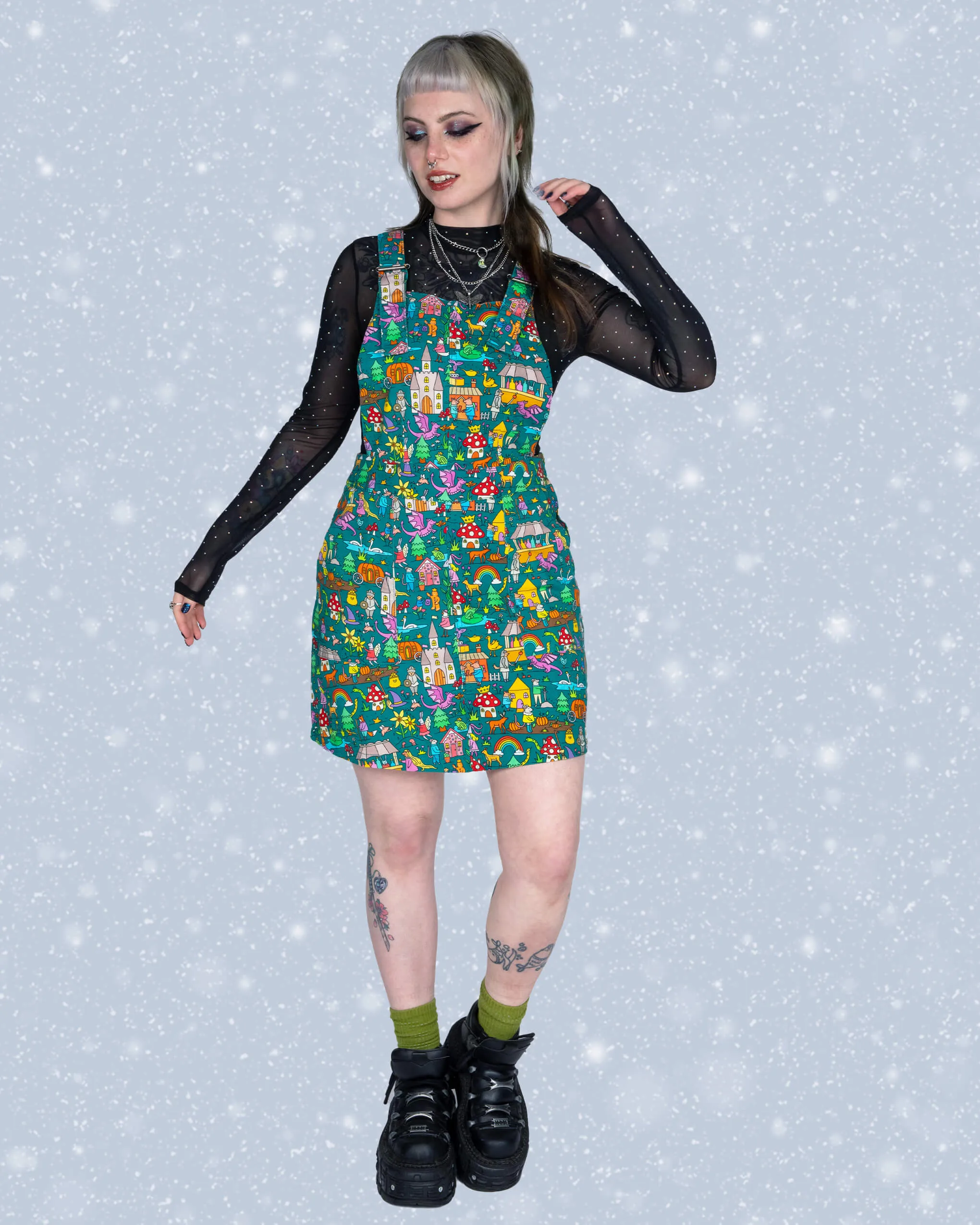 Festive: Fairytales and Pantomimes Stretch Twill Pinafore Dress