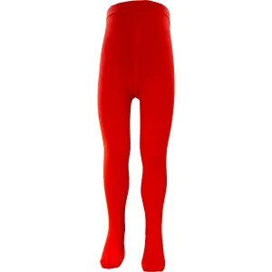 Firey Red Kids' Block Colour Tights