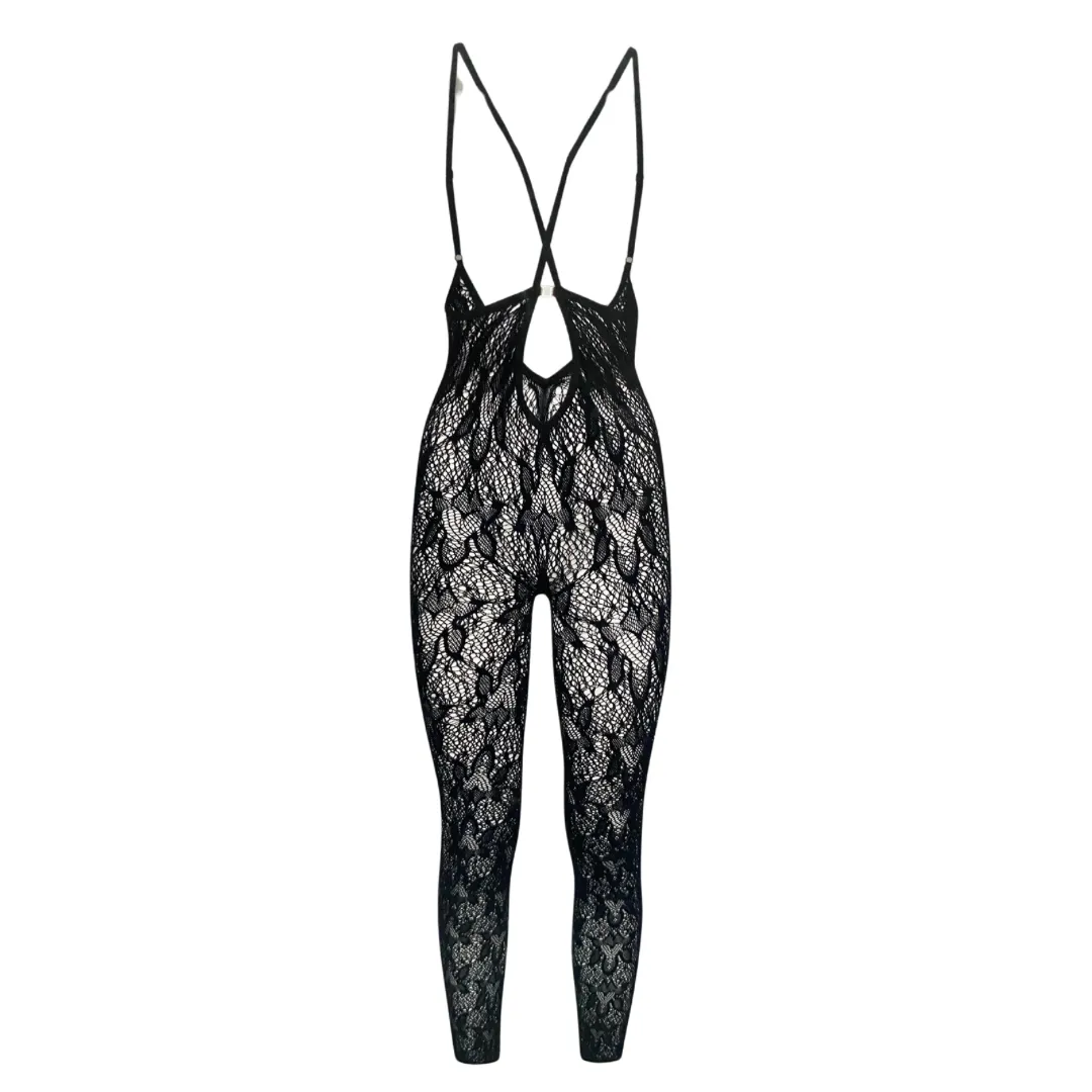 Floral Lace Full Bodysuit Wolford Black