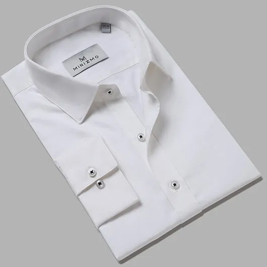 Fuji White Shirt with Black Sleeve Detailing