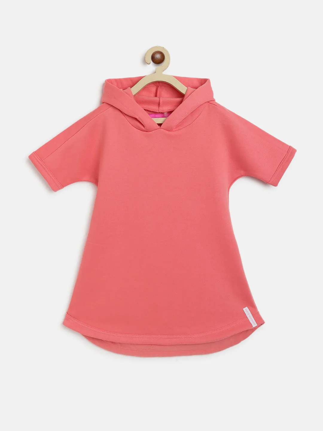 Girls Peach Cotton Dress