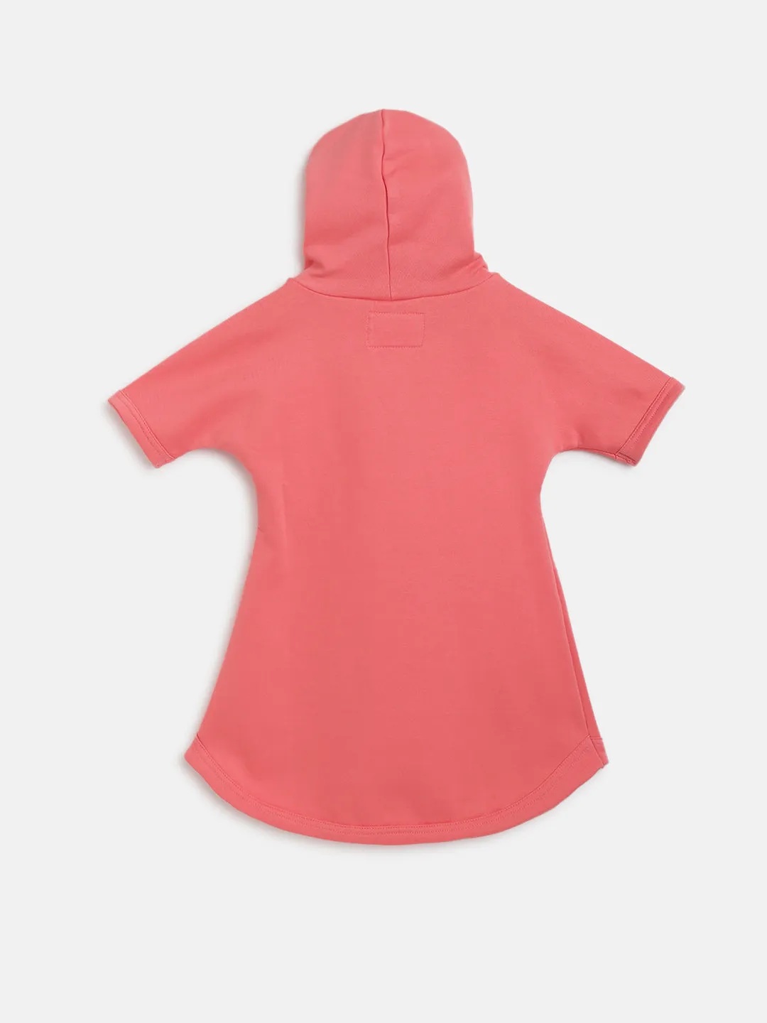 Girls Peach Cotton Dress