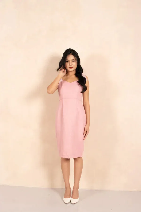 Gisellia Tweed Dress in Pink