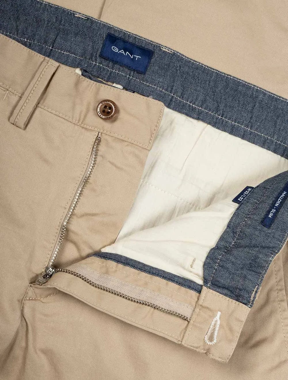 Hallden Twill Chinos Dark Khaki