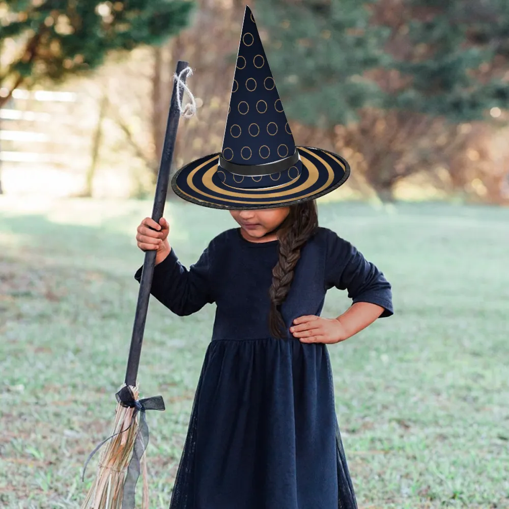 Halloween Witch Hat for Cosplay Parties or Birthday Celebrations-Circles