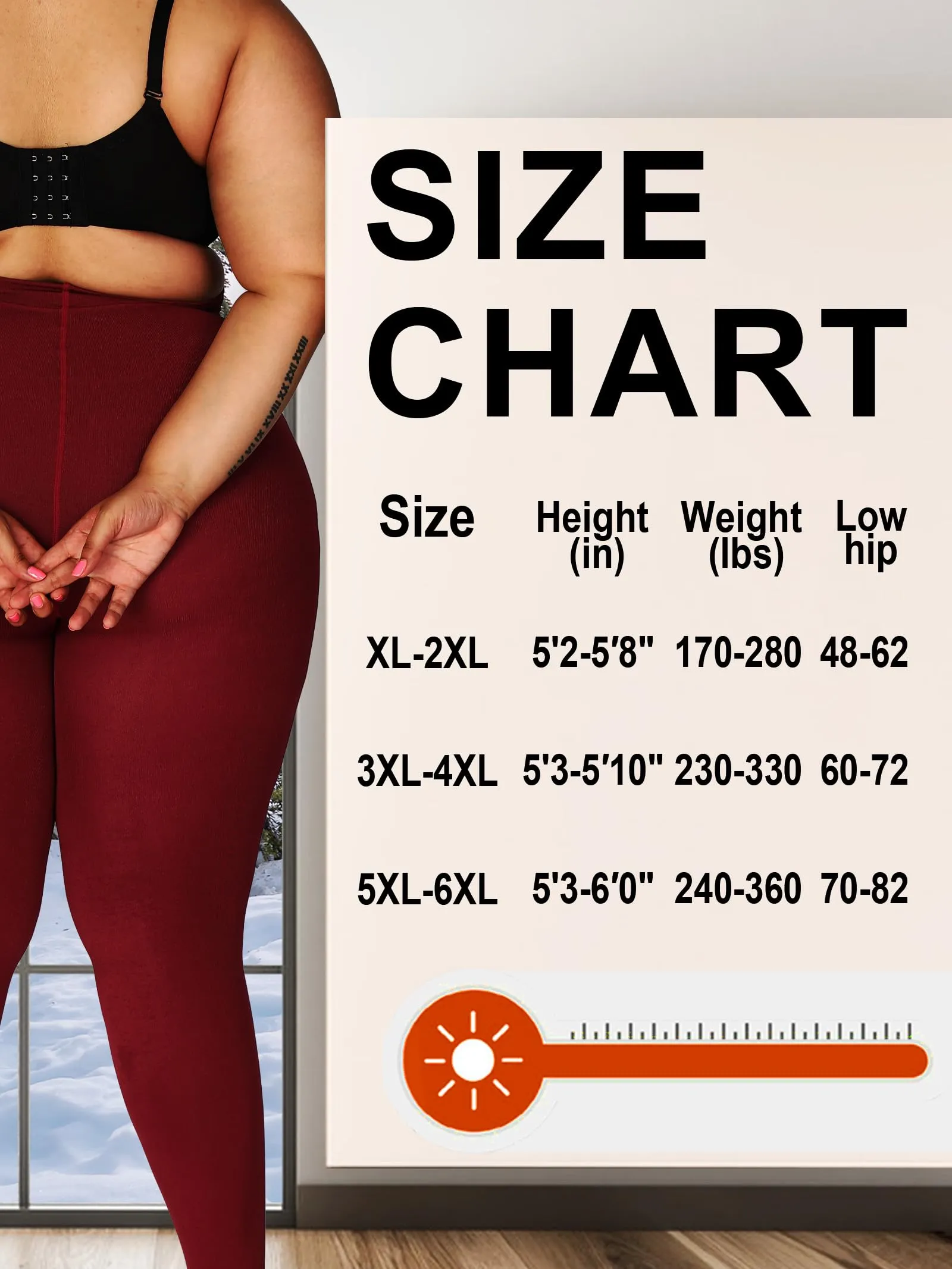 HONENNA Queen Plus Size Fleece Lined Tights, 11  Colors Thermal Warm Winter Tights for Women, Medias Termicas Mujer Invierno