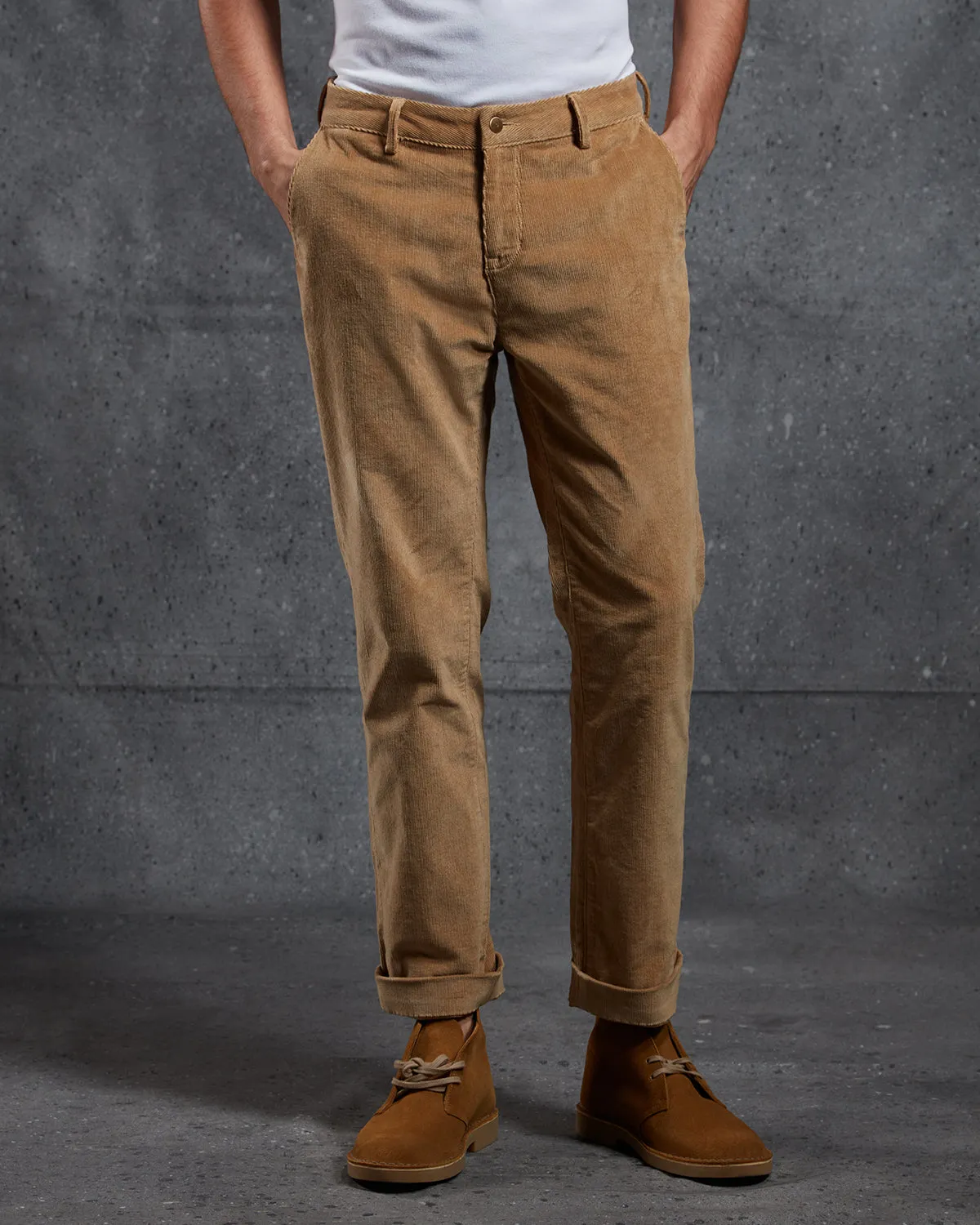 Imperial Corduroy Stretch Chinos - Khaki