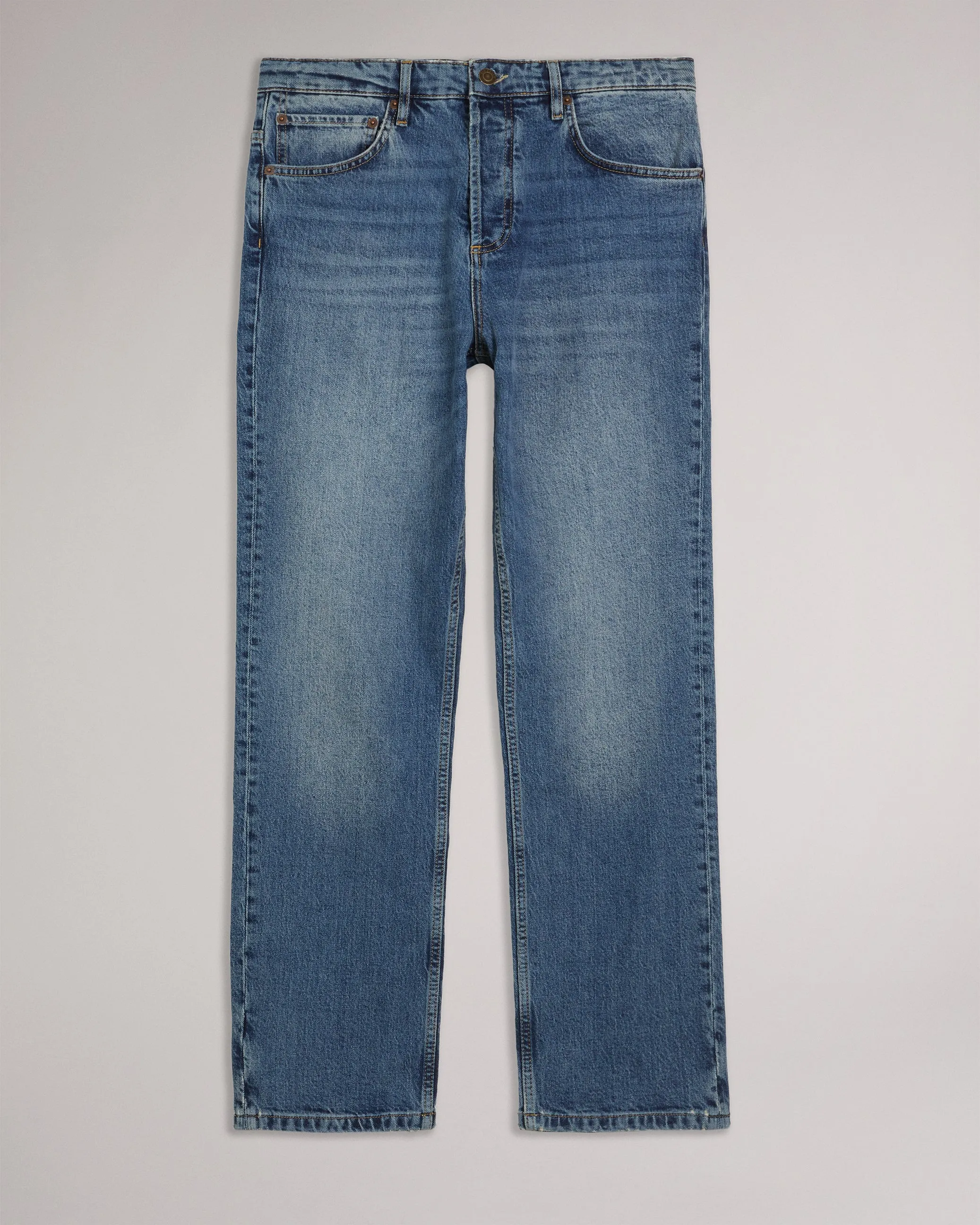 Joeyy Straight Leg Stretch Jeans Mid-Blue