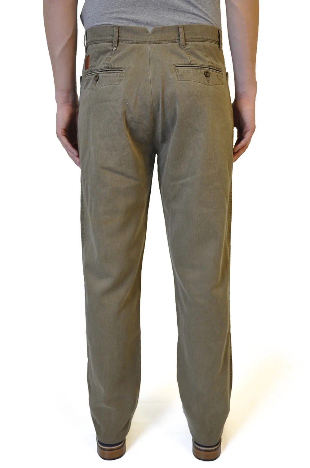 Khaki Brown Straight Cotton Chino Trouser