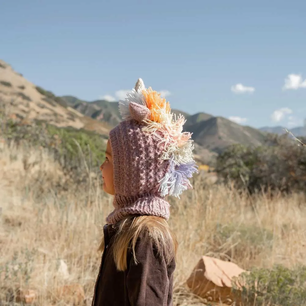 Kids Animal Hood - Warm Hat/Neckwarmer Combo