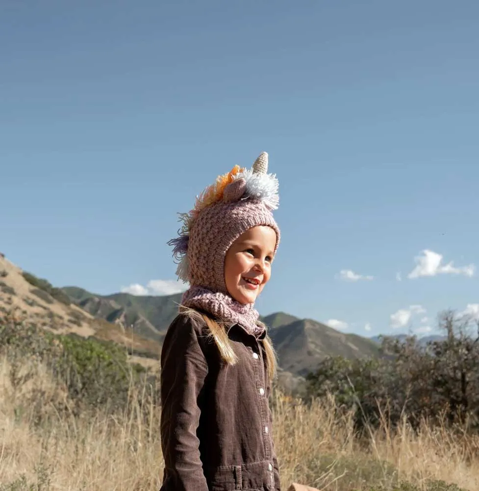 Kids Animal Hood - Warm Hat/Neckwarmer Combo