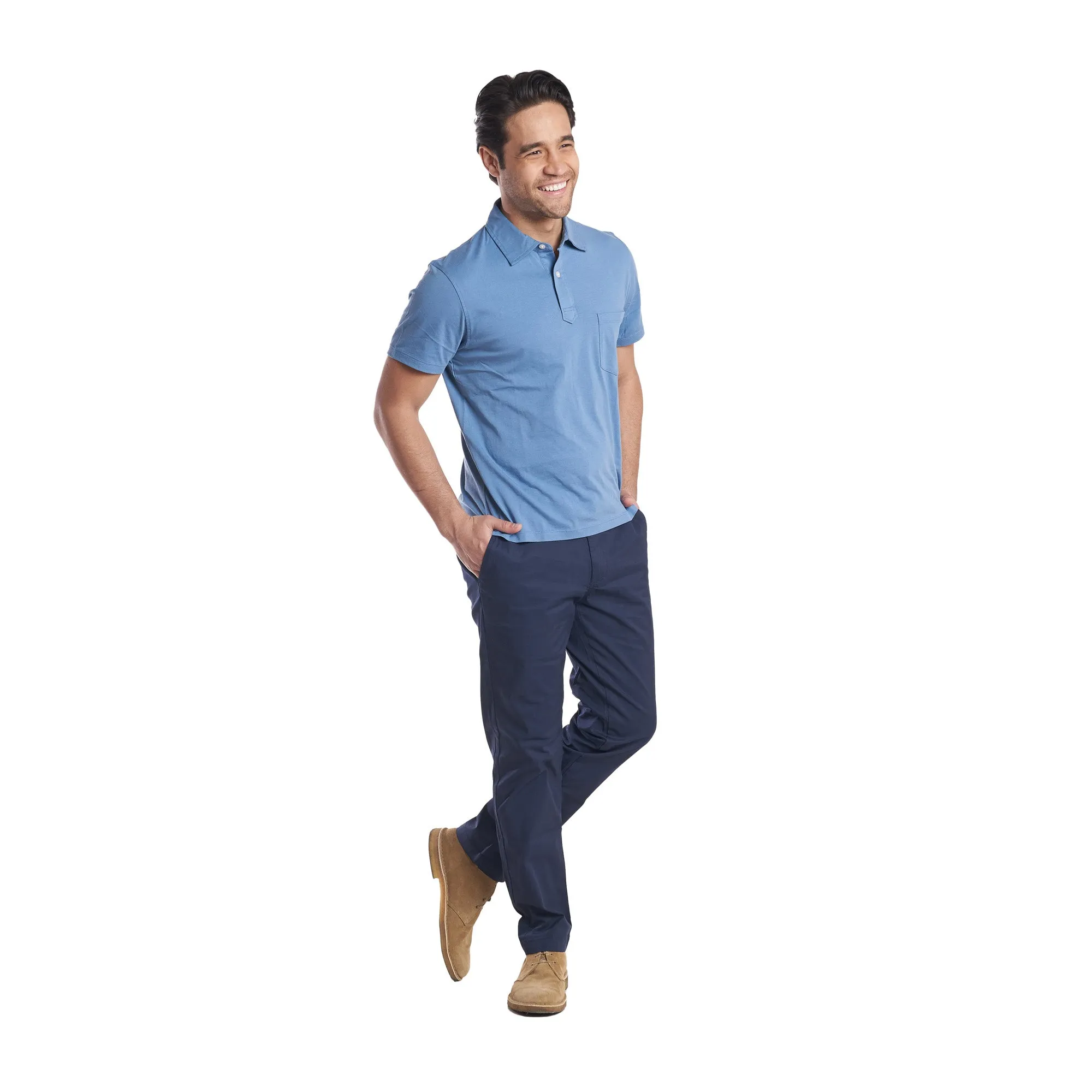 Lightweight Stretch Chinos Standard Fit - Navy