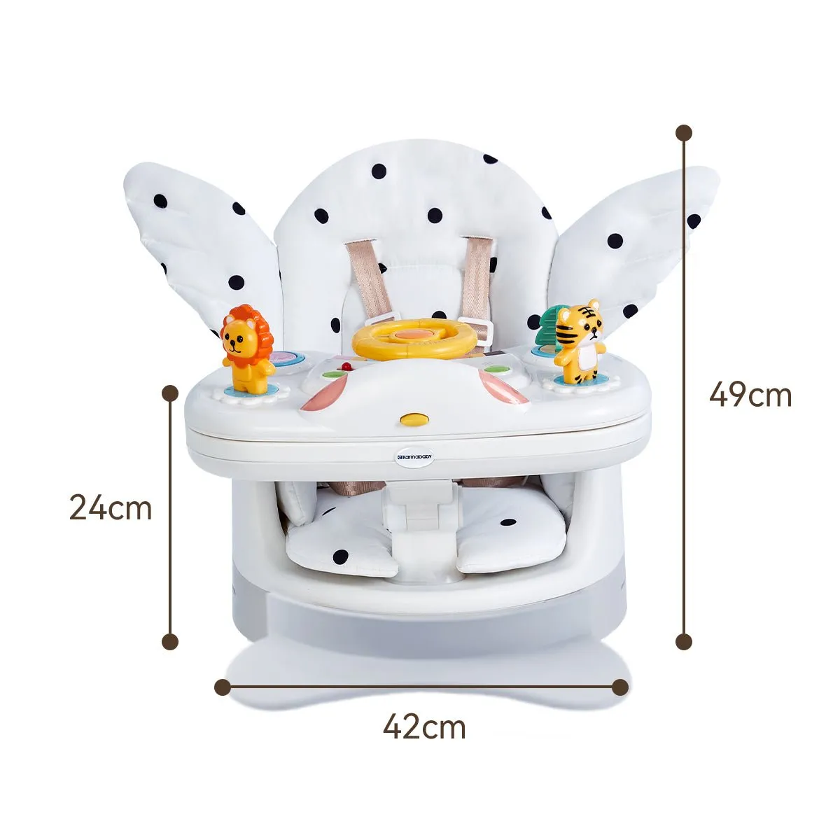 Little Angel 5-In-1 Pink Baby Activity Center High Chair