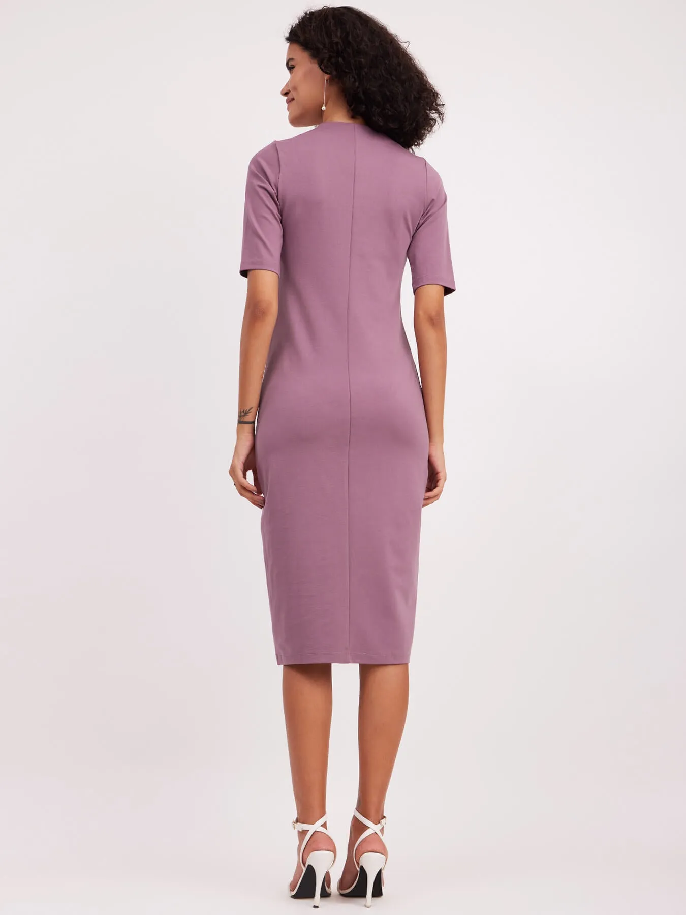 LivIn Shift V-Neck Dress - Mauve