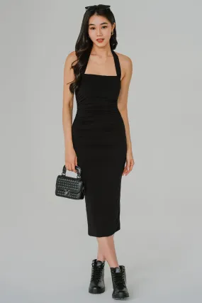 Lumine Halter Padded Dress (Black)