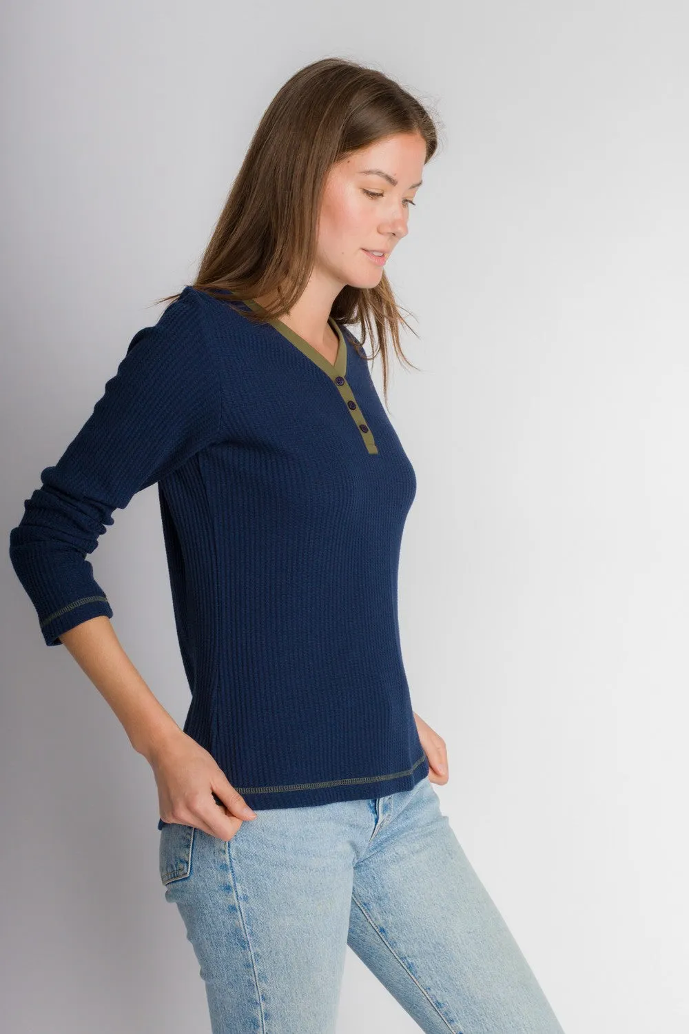 Macy | Women's Long Sleeve Thermal Henley