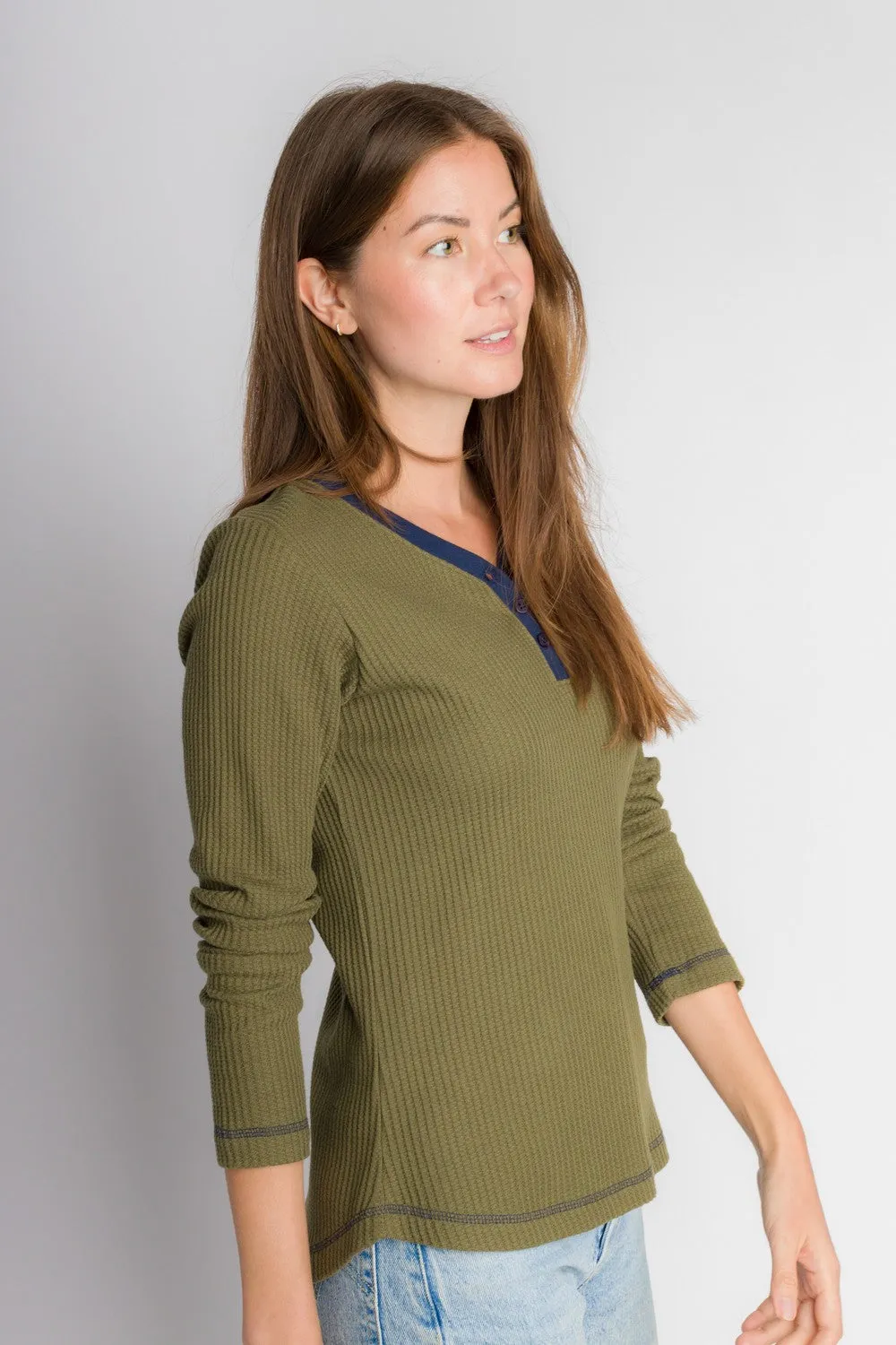 Macy | Women's Long Sleeve Thermal Henley