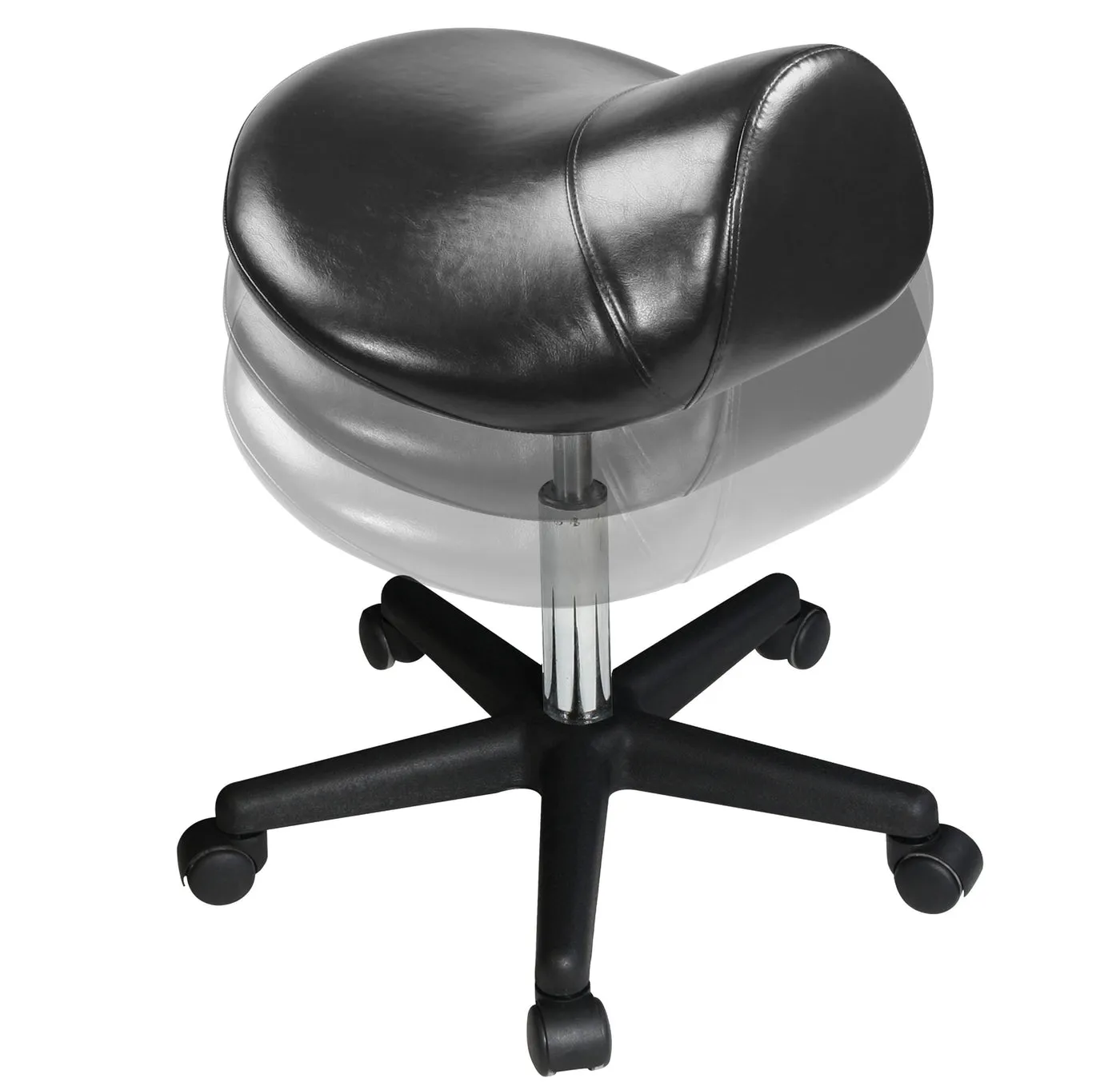 Master Massage Ergonomic Swivel Saddle Stool, Posture Chair with a Durable Pneumatic Hydraulic Lift