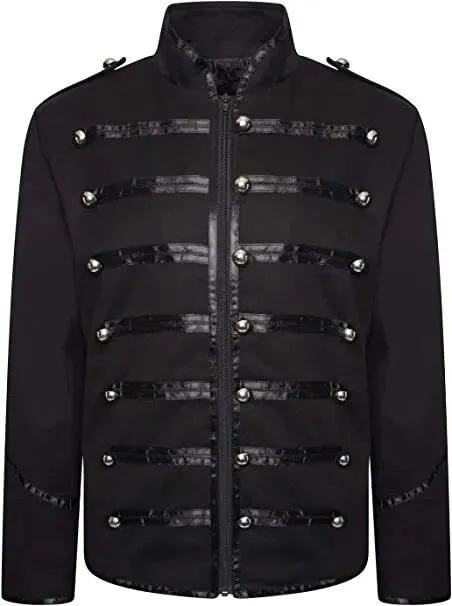 Medieval Button Stand Collar Jacket