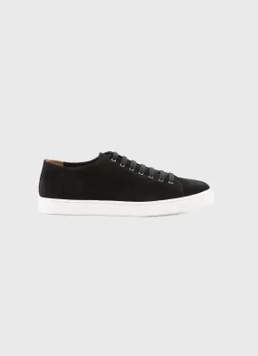 Men's Suede Tennis Shoes in Black