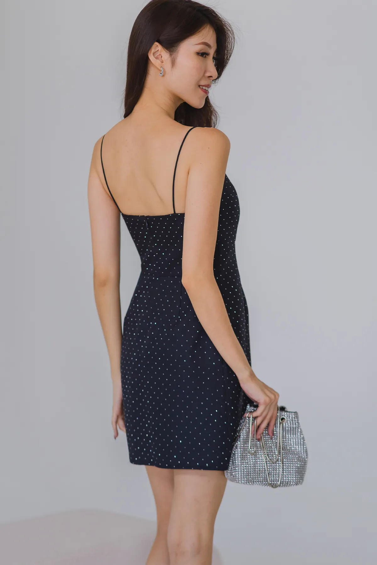 Midnights Padded Dress (Navy)