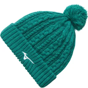 Mizuno Knit Bobble Hat - Dark Green