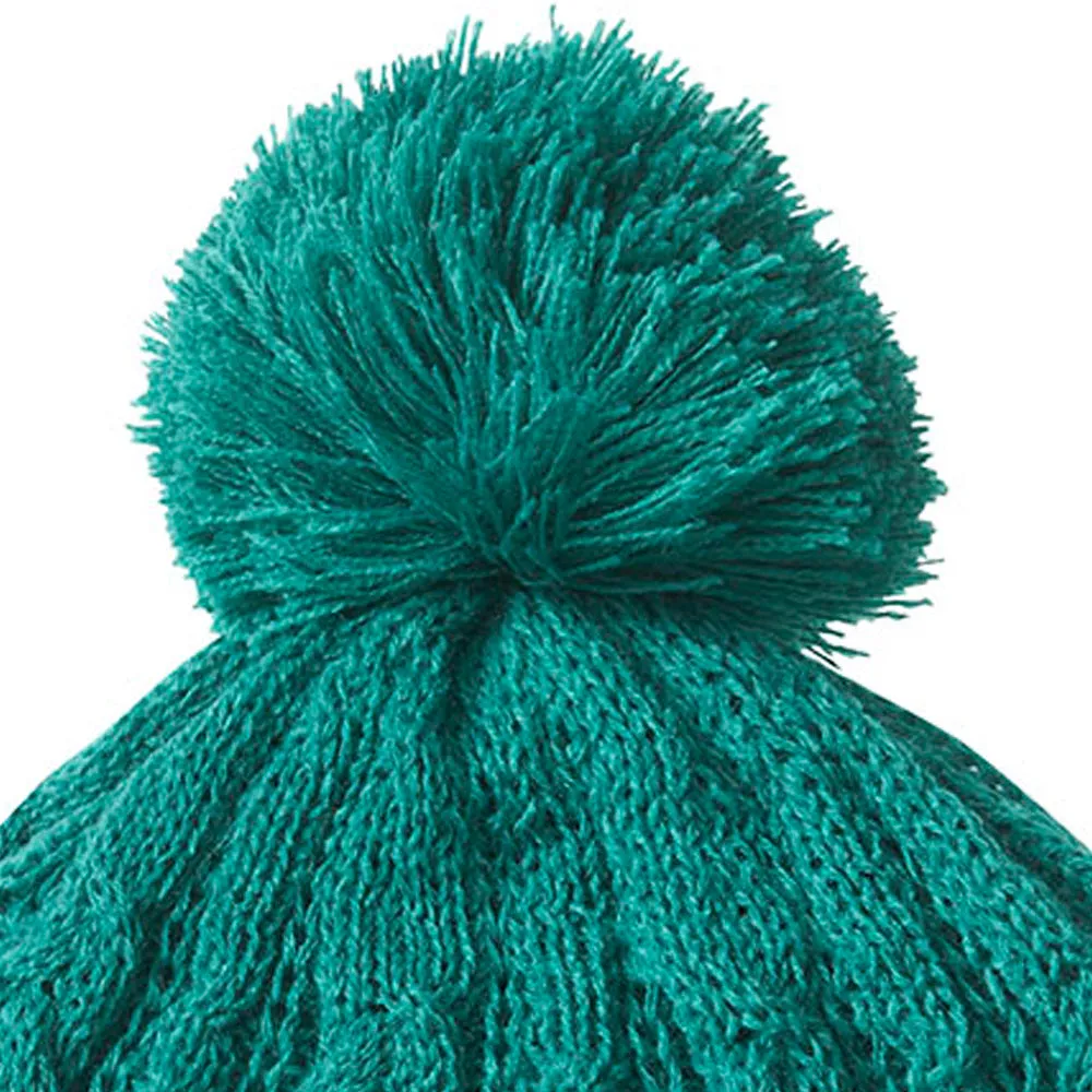 Mizuno Knit Bobble Hat - Dark Green