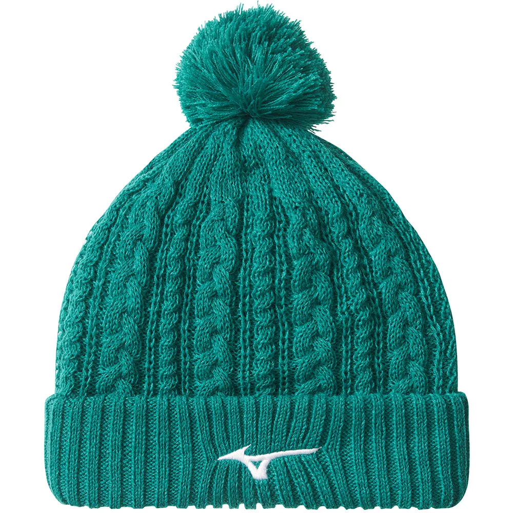 Mizuno Knit Bobble Hat - Dark Green