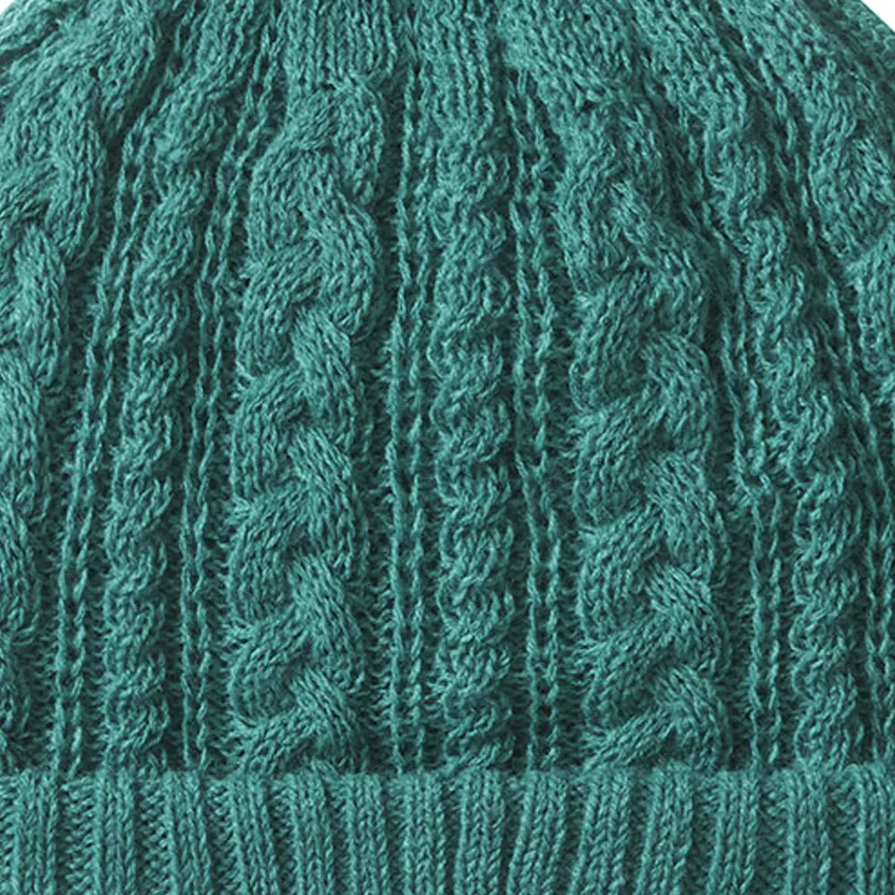 Mizuno Knit Bobble Hat - Dark Green