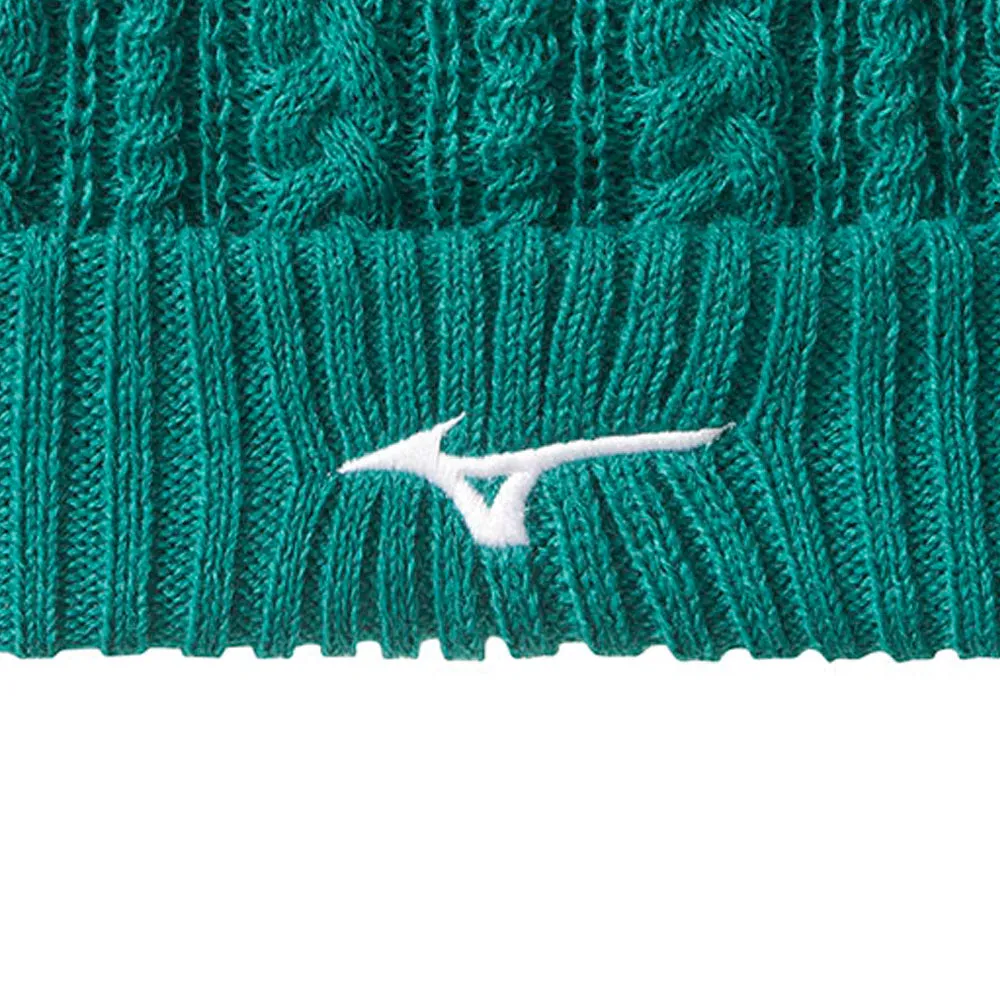 Mizuno Knit Bobble Hat - Dark Green