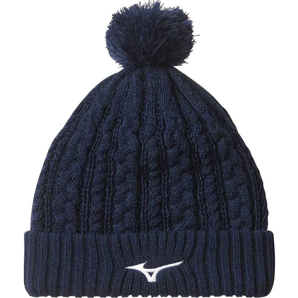 Mizuno Knit Bobble Hat - Navy