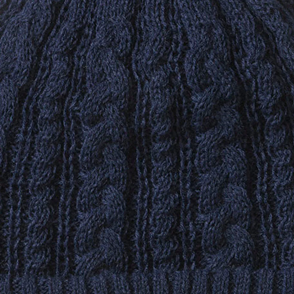 Mizuno Knit Bobble Hat - Navy