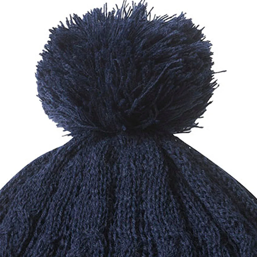 Mizuno Knit Bobble Hat - Navy