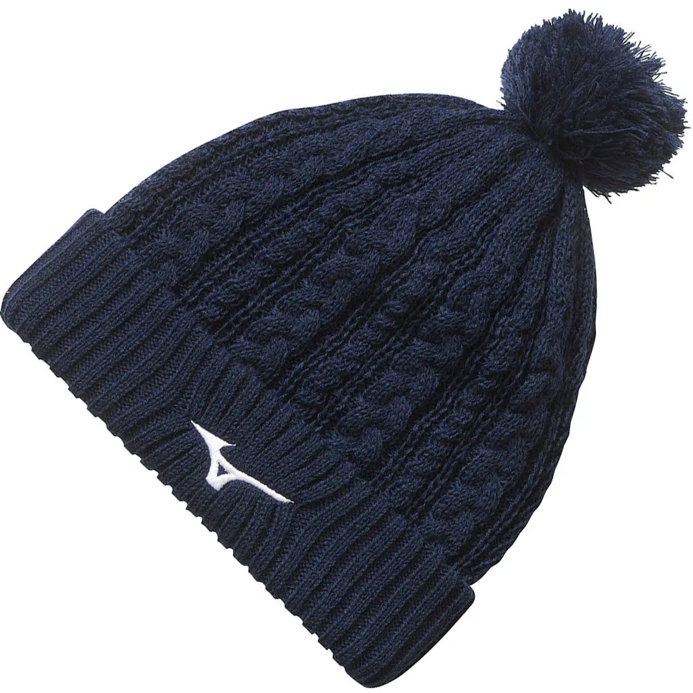 Mizuno Knit Bobble Hat - Navy