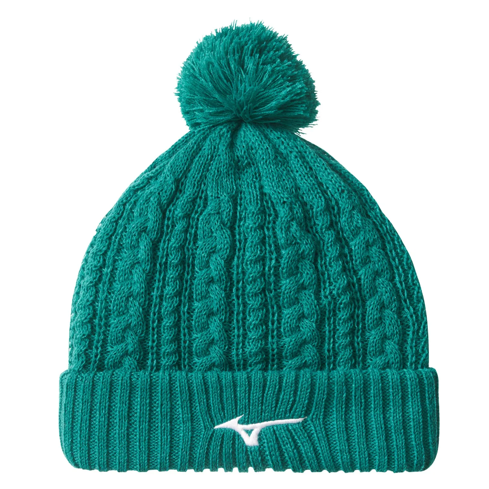 Mizuno Mens Knit Bobble Pom Beanie