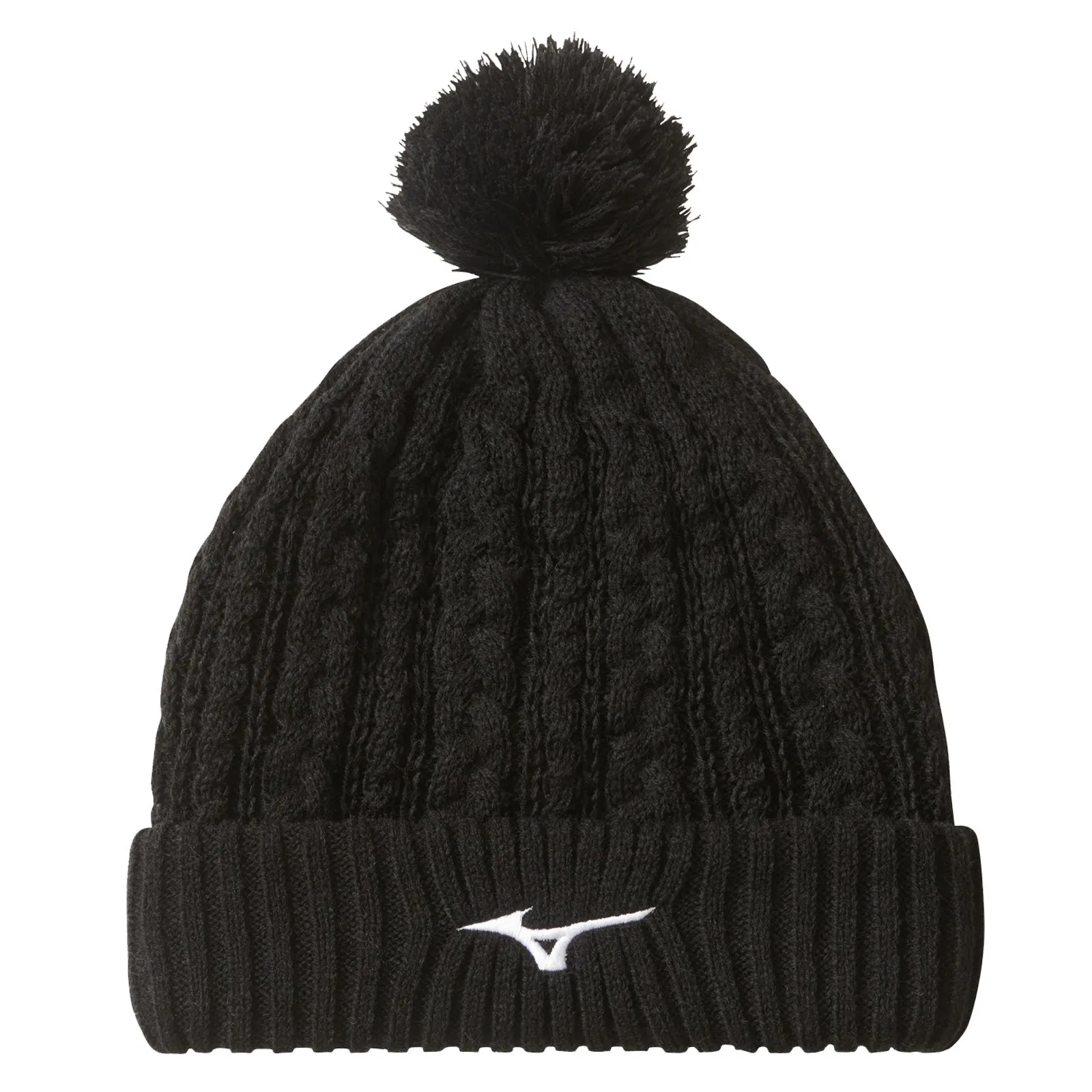 Mizuno Mens Knit Bobble Pom Beanie