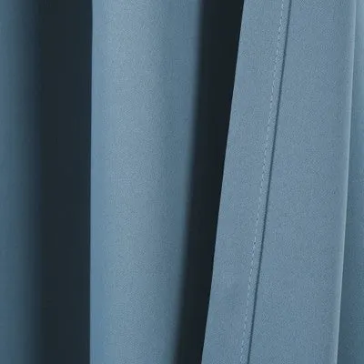 New - Set of 2 (84"x52") Insulated Grommet Blackout Window Curtain Panels Dusty Blue - Lush Décor