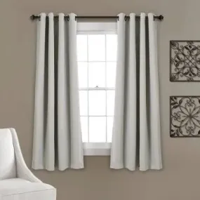 New - Set of 2 (95"x52") Insulated Grommet Top Blackout Curtain Panels Light Gray - Lush Décor