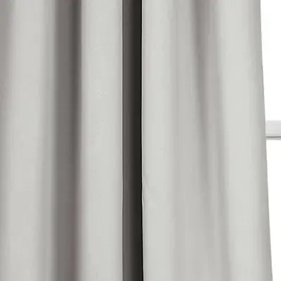 New - Set of 2 (95"x52") Insulated Grommet Top Blackout Curtain Panels Light Gray - Lush Décor