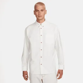 Nike Life White Long-Sleeve Oxford Button-Down Shirt