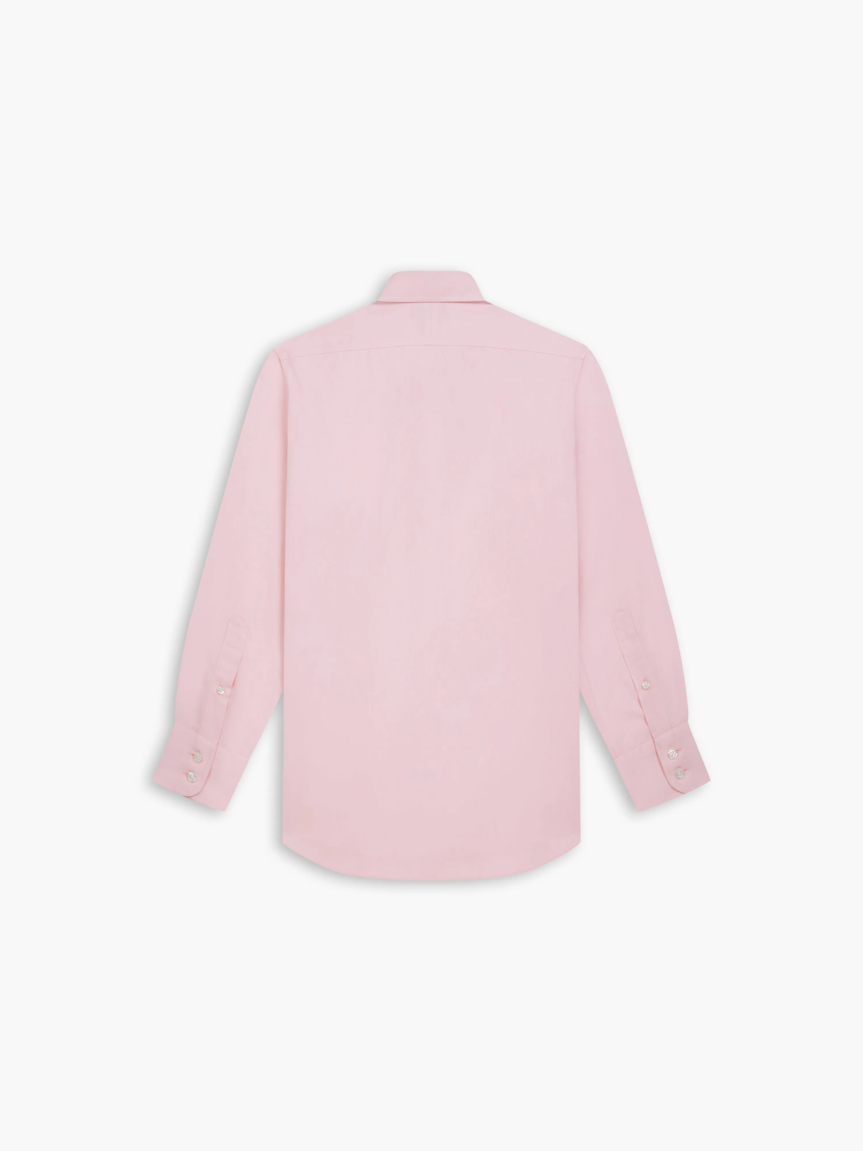 Non-Iron Pink Twill Slim Fit Single Cuff Classic Collar Shirt