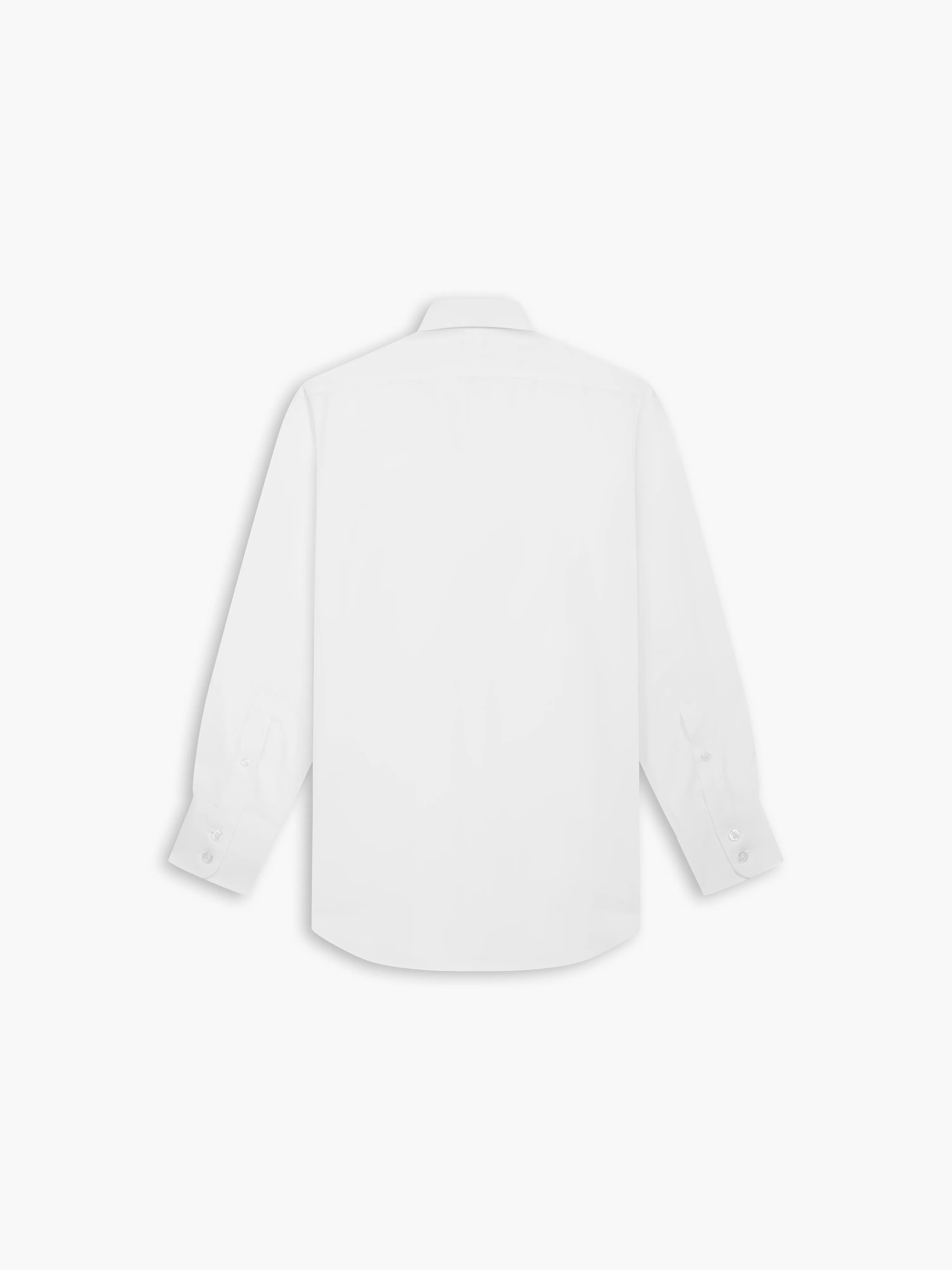 Non-Iron White Twill Slim Fit Single Cuff Cutaway Collar Shirt