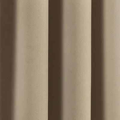 Open Box - Set of 2 (84"x52") Insulated Grommet Blackout Window Curtain Panels Mocha - Lush Décor