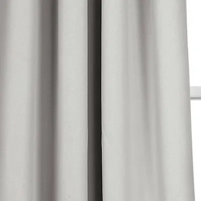 Open Box - Set of 2 (95"x52") Insulated Grommet Top Blackout Curtain Panels Light Gray - Lush Décor