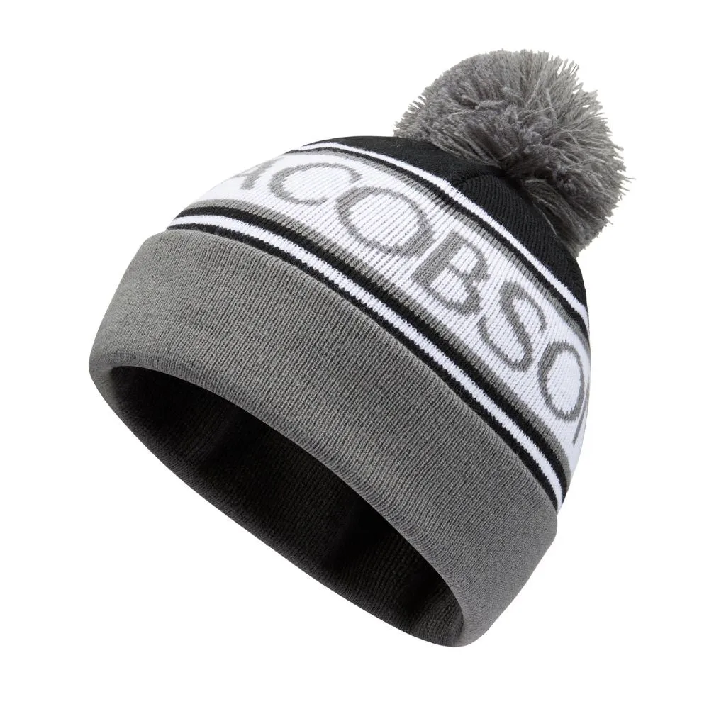 Oscar Jacobson Gillies Golf Bobble Hat 2024 - Black/Pewter