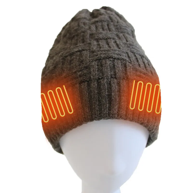 Outdoor Cycling Cold-Weather Heated Knit Thermal Hat for Winter Activities