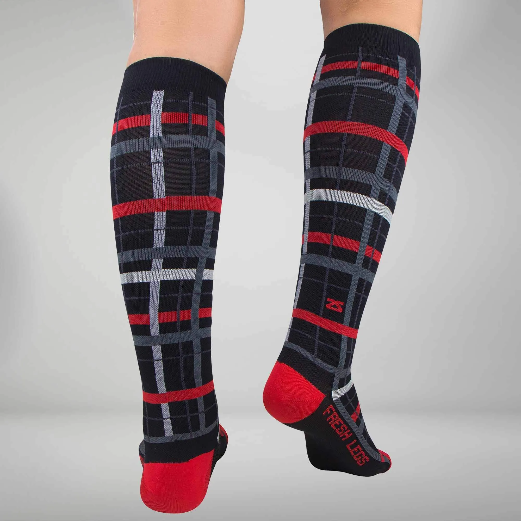 Plaid Compression Socks