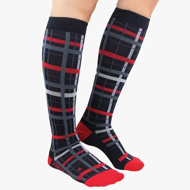 Plaid Compression Socks