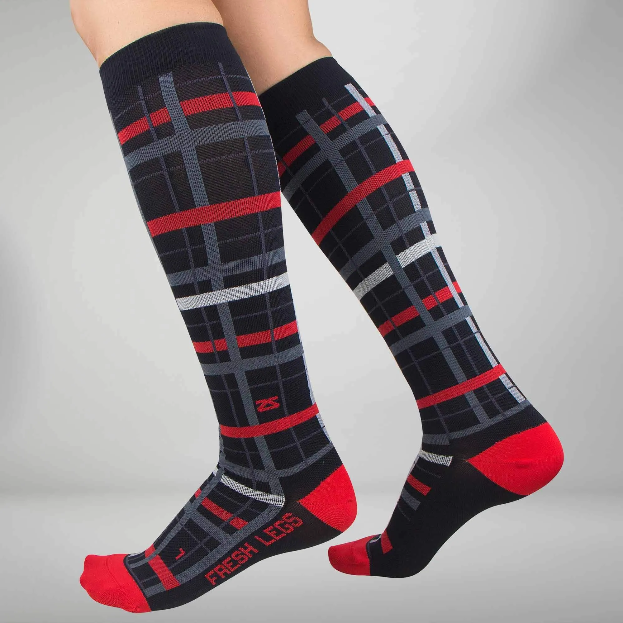 Plaid Compression Socks