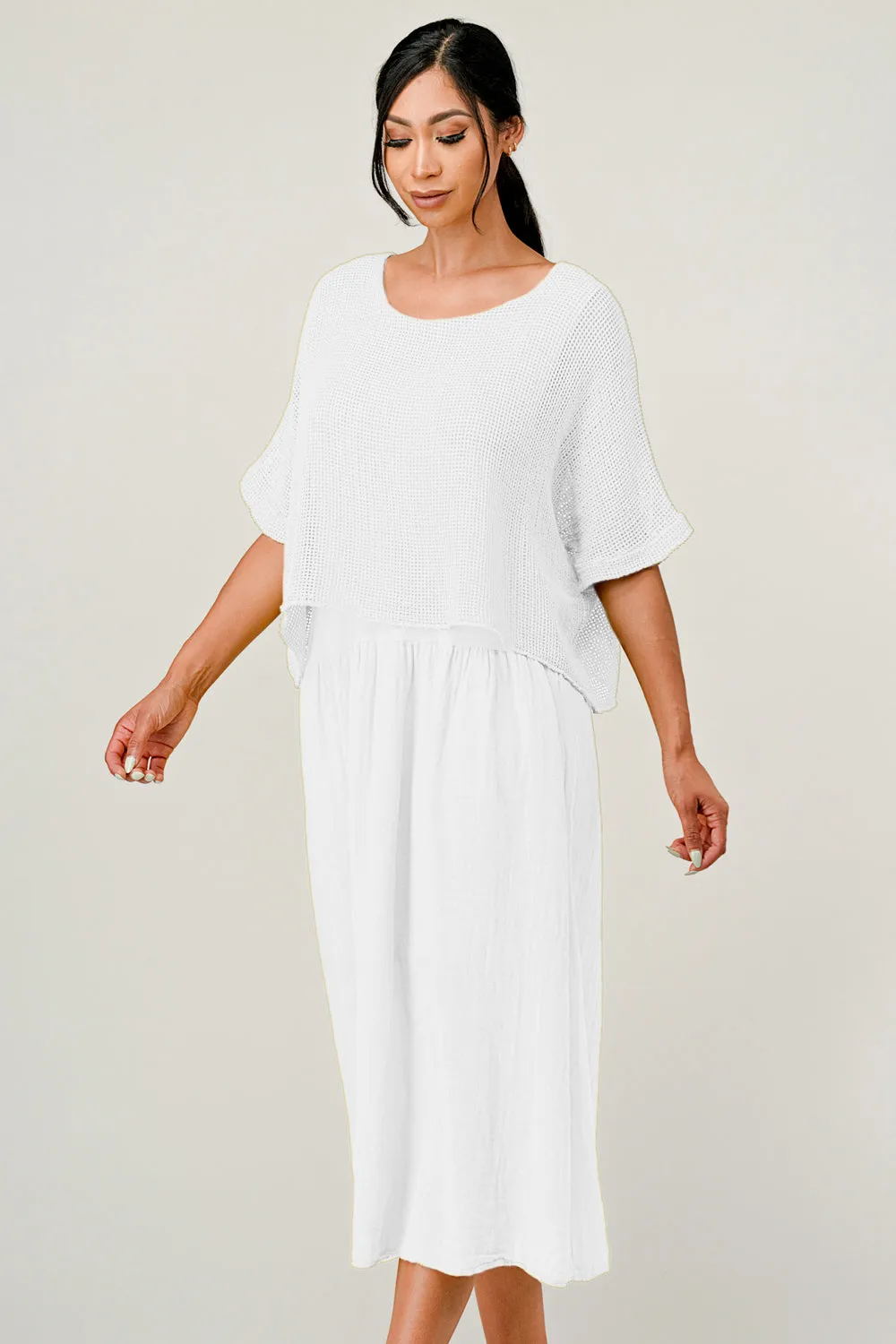 Raw Moda Italian Top Bottom Cotton Dress